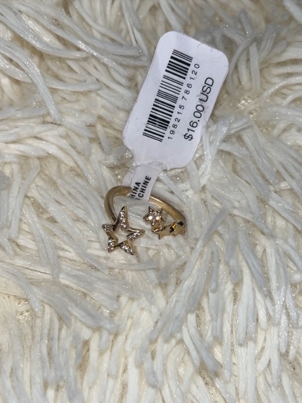 Free People. Gold Star Adjustable Ring. Celestial.